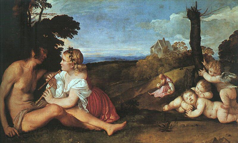  Titian The Three Ages of Man Norge oil painting art